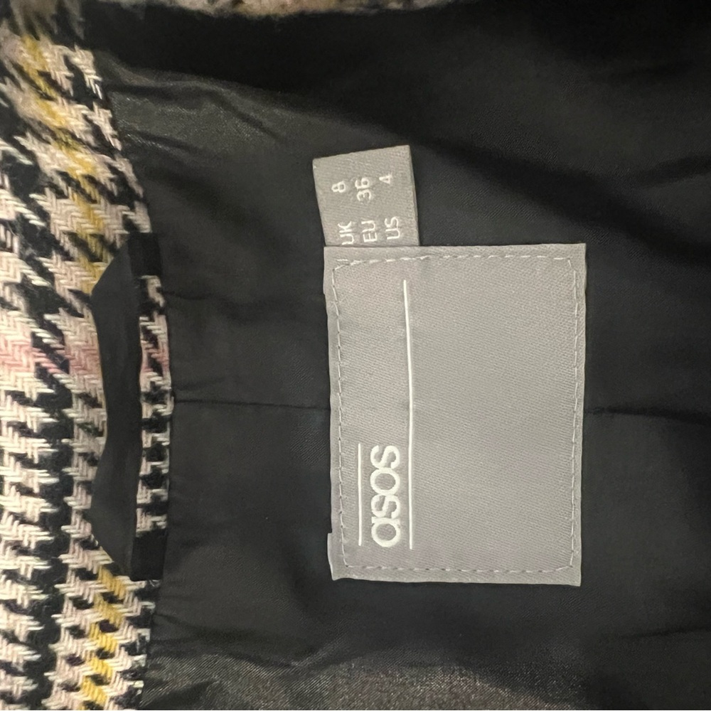 ASOS checkered peacoat - Picture 5 of 6